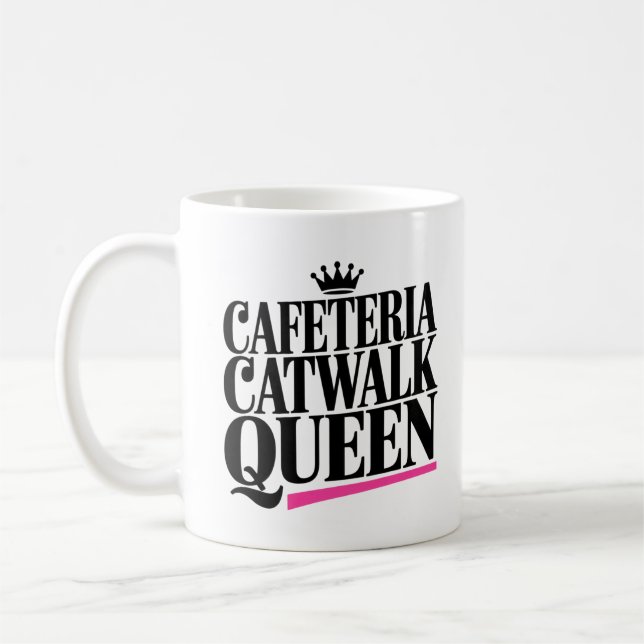 Cafeteria Catpromenprottdrottningens Rosa Chic Kaffemugg (Vänster)