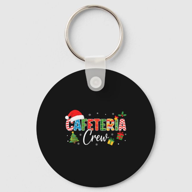 Cafeteria Crew Christmas Holiday School Staff Food Nyckelring (Framsida)