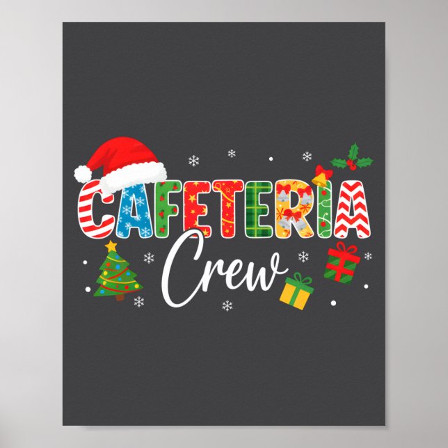 Cafeteria Crew Christmas Holiday School Staff Food Poster (Framsidan)