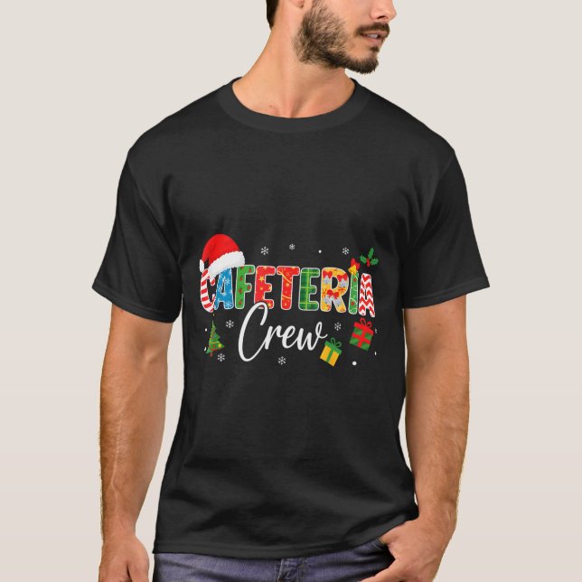 Cafeteria Crew Christmas Holiday School Staff Food T Shirt (Framsida)