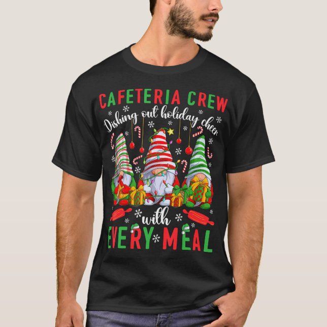 Cafeteria Crew jul Lunch Dam Squad Julafton Par T Shirt (Framsida)