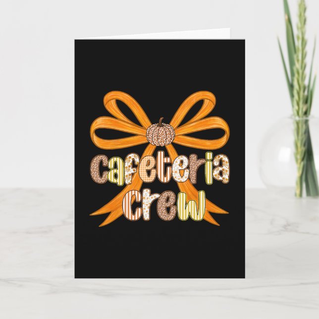 Cafeteria Crew Preppy Coquette Höst Thanksgiving  Kort (Framsida)