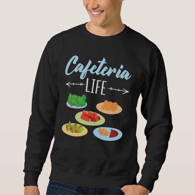Cafeteria Life Job Profession Dinner Lady Cook Lun Lång Ärmad Tröja (Framsida)