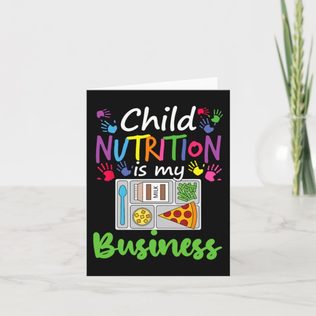 Cafeteria Lunch Dam Child Nutrition är min verksam Kort (Framsida)