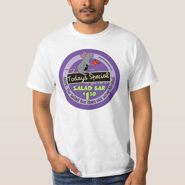 Cafeteria - Salladsbaren serverar inte alkohol T-shirt (Framsida)