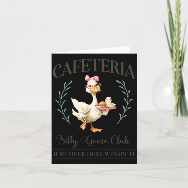 Cafeteria Silly Goose Club For School Lunch Lady  Kort (Framsida)