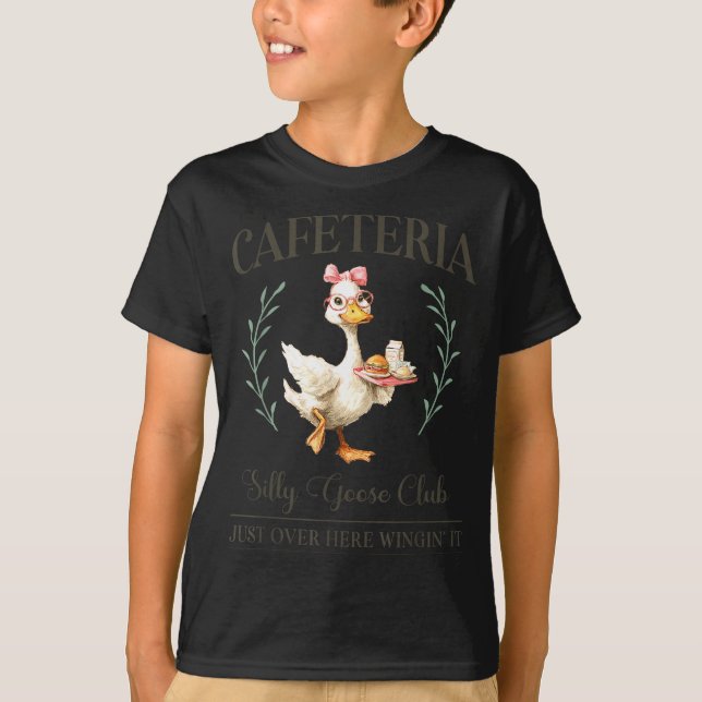 Cafeteria Silly Goose Club For School Lunch Lady  T Shirt (Framsida)