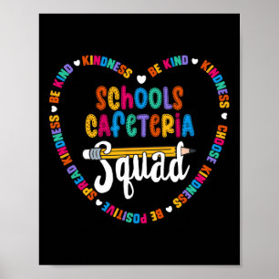 Cafeteria Squad Back to school Lycklig första dage Poster