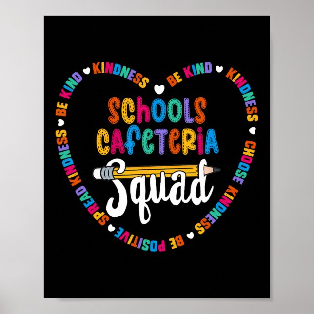 Cafeteria Squad Back to school Lycklig första dage Poster (Framsidan)