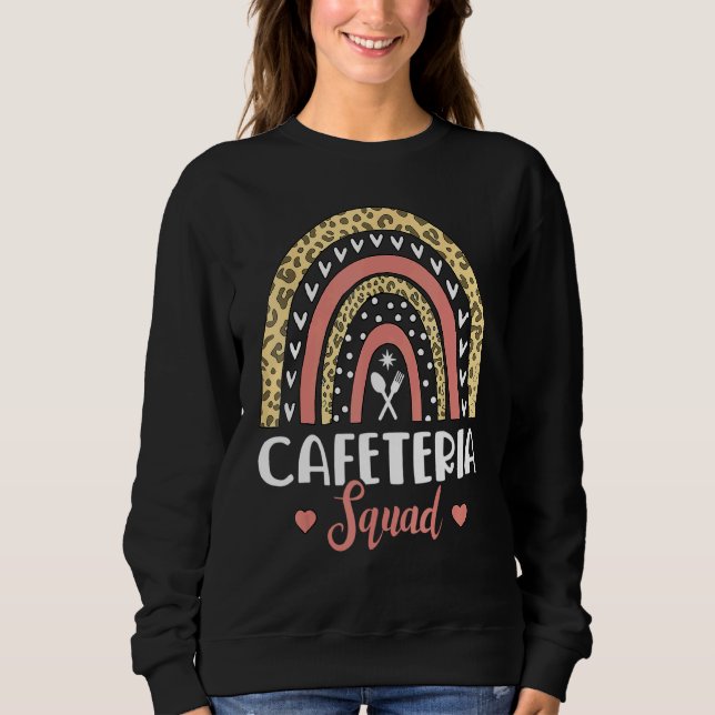 Cafeteria Squad Boho Rainbow Leopard Lunch Dam Cr T Shirt (Framsida)
