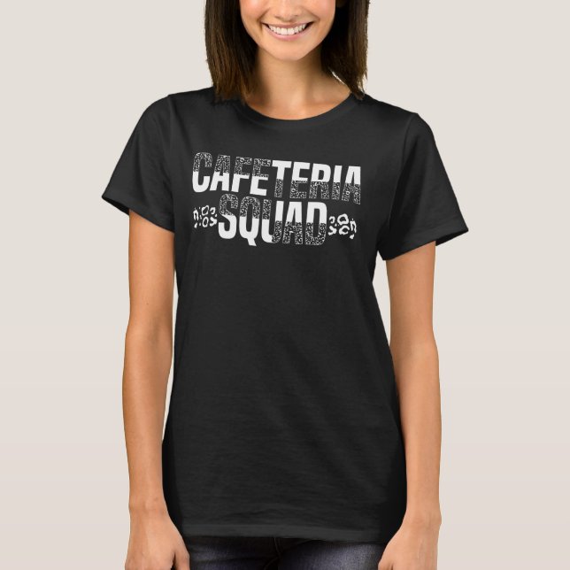 Cafeteria Squad Cafeteria Manager Worker Leopard 1 T Shirt (Framsida)