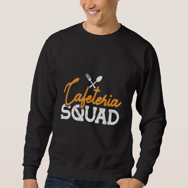 Cafeteria Squad Lunch Dam Lång Ärmad Tröja (Framsida)