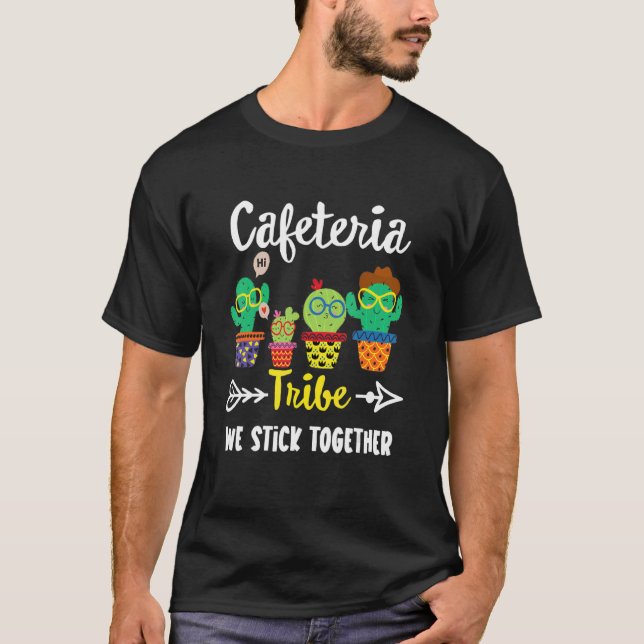 Cafeteria Tribe Cactus School Cafeteria Personal S T Shirt (Framsida)