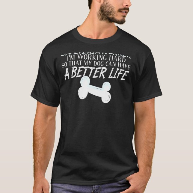 Cafeteria Worker Hund Better Life Lunch Dam T Shirt (Framsida)