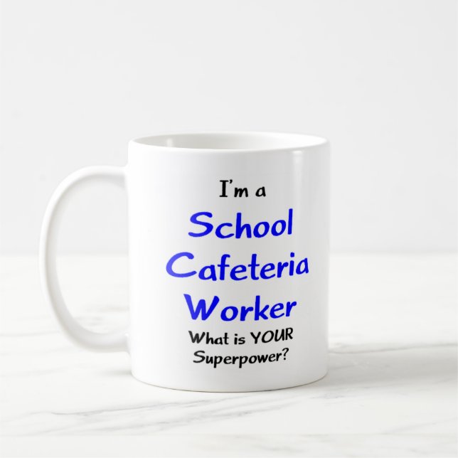 cafeteriaarbetare skola kaffemugg (Vänster)