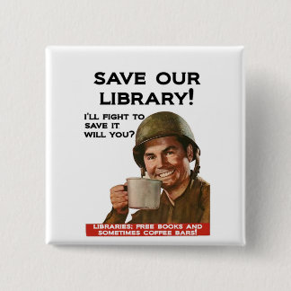 Cafeterian kvadrerar emblem knapp