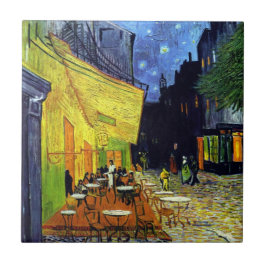 Cafeterrass på natten av Vincent Van Gogh Kakelplatta