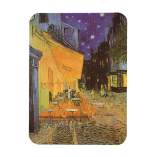 Cafeterrassen om natten av Vincent van Gogh Magnet