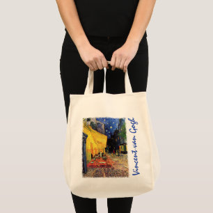Cafeterrassen om natten av Vincent van Gogh Tygkasse