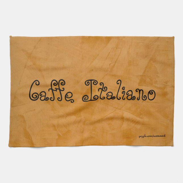 Caffe Italiano Tuscan Apelsin Kökshandduk (Horisontell)