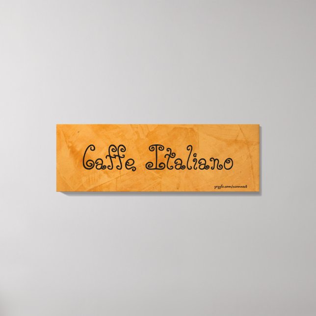 Caffe Italiano Tuscan Orange Painting Canvastryck (Framsida)
