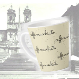 Caffè macchiato på antique look latte mugg