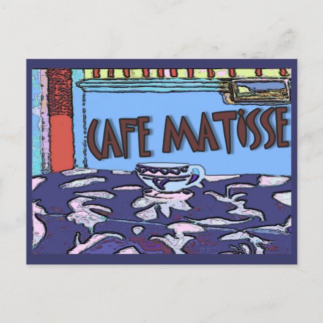 Caffee Matisse-tecken Vykort (Framsida)