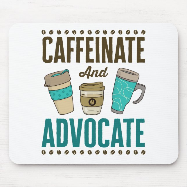 Caffeinat och advokat Advokatadvokat Musmatta (Framsidan)