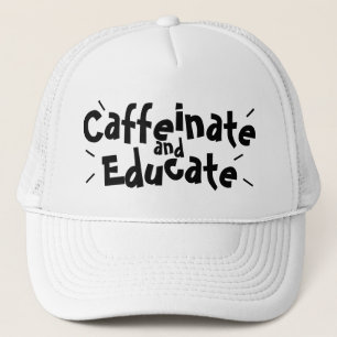 Caffeinat och Educate Lay Teacher Gift Keps