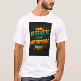 Caffeinated and Unstoppable | Funny Coffee Lover T Shirt