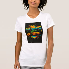 Caffeinated and Unstoppable | Funny Coffee Lover T Shirt