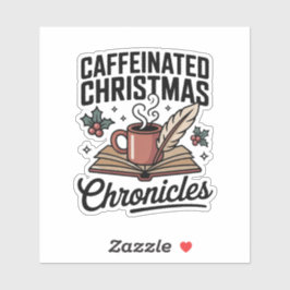 Caffeinated Christmas Chronicles Cozy Book Klistermärken