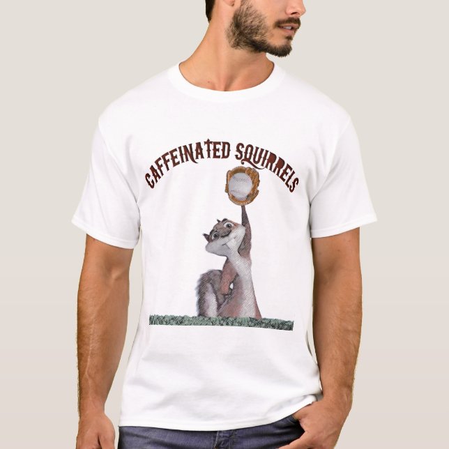 Caffeinated ekorrar t shirt (Framsida)