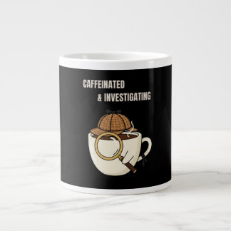 Caffeinated & Investigating | Cozy Mystery Coffee Jumbo Mugg