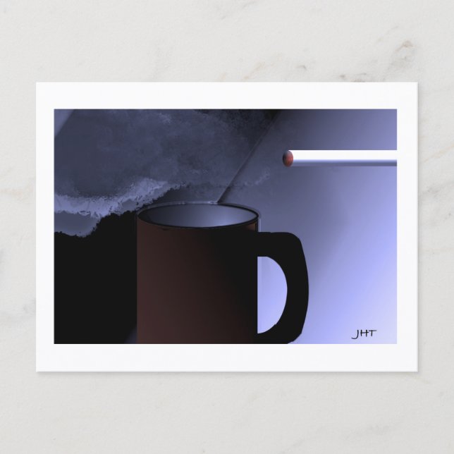 Caffeine and Nicotine Postcard Print by JHT Vykort (Framsida)