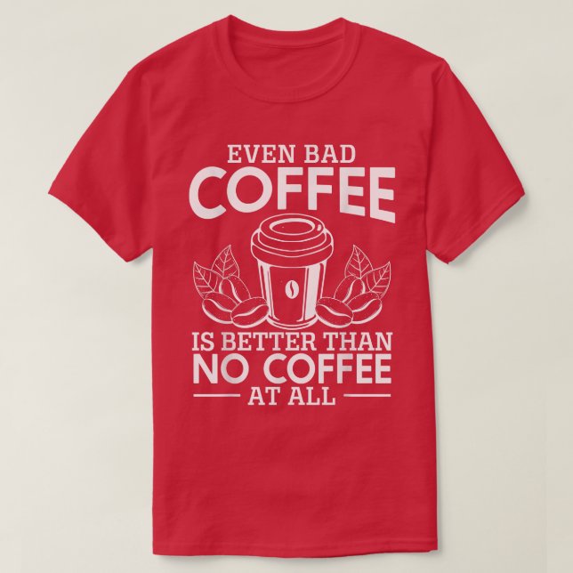 Caffeine Barista Espresso Latte Coffee T Shirt (Design framsida)