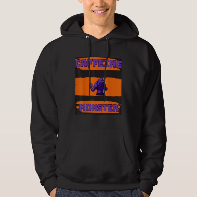 Caffeine Beast Monster Coffee Hoodie (Framsida)