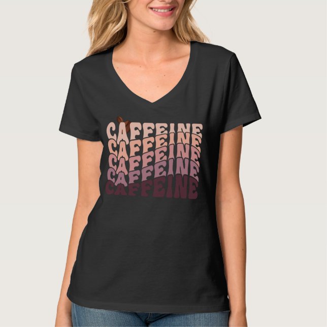 Caffeine Caffe T Shirt (Framsida)