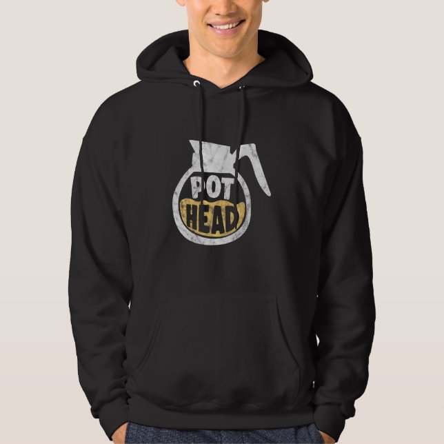 Caffeine Cbd Coffee Kopp Humor Pun Hoodie (Framsida)
