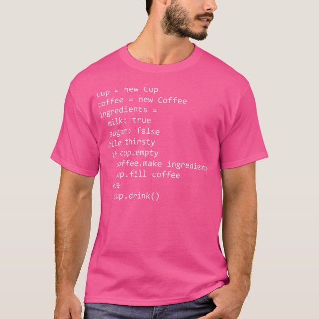 Caffeine Computer Science Shee (Kaffeinkodning) T Shirt (Framsida)