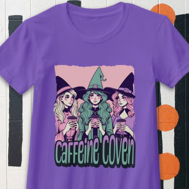 Caffeine Coven Pastel Halloween Witches Shirt T (Caffeine Coven Pastel Halloween Witches Shirt)