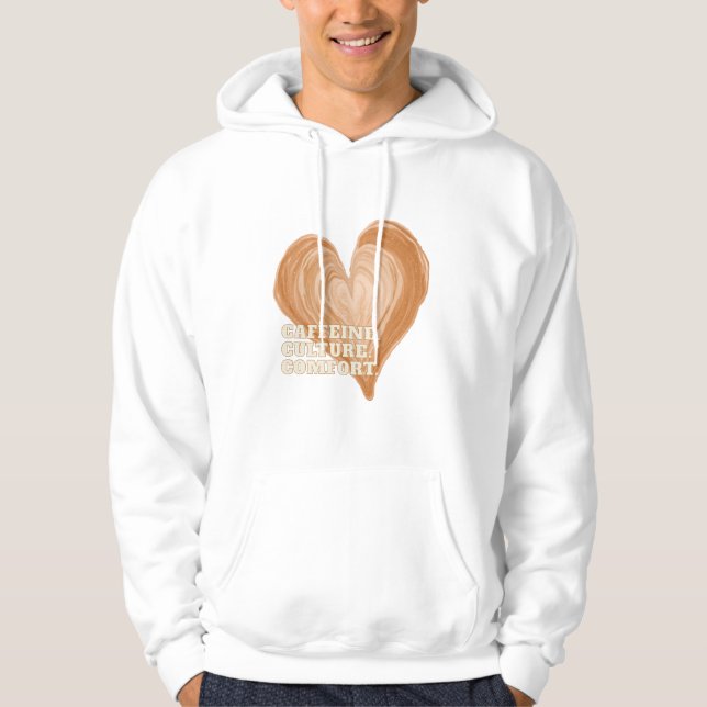 Caffeine Culture Comfort Hoodie | Coffee Addict  (Framsida)