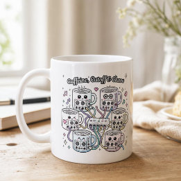 Caffeine, Cutoff & Chaos – Synth Nerd Kaffee Kaffemugg