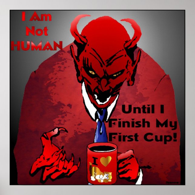 Caffeine Djävulen Poster (Framsidan)