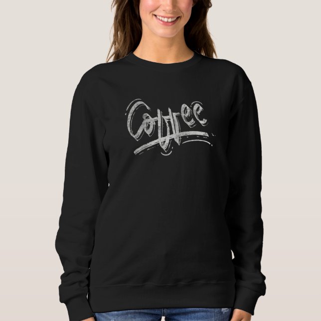 Caffeine Drink Cappuccino Coffee Addices Distress T Shirt (Framsida)