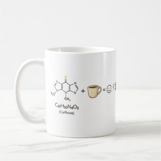 Caffeine Equation–Coffee Powers You Funny Science  Kaffemugg