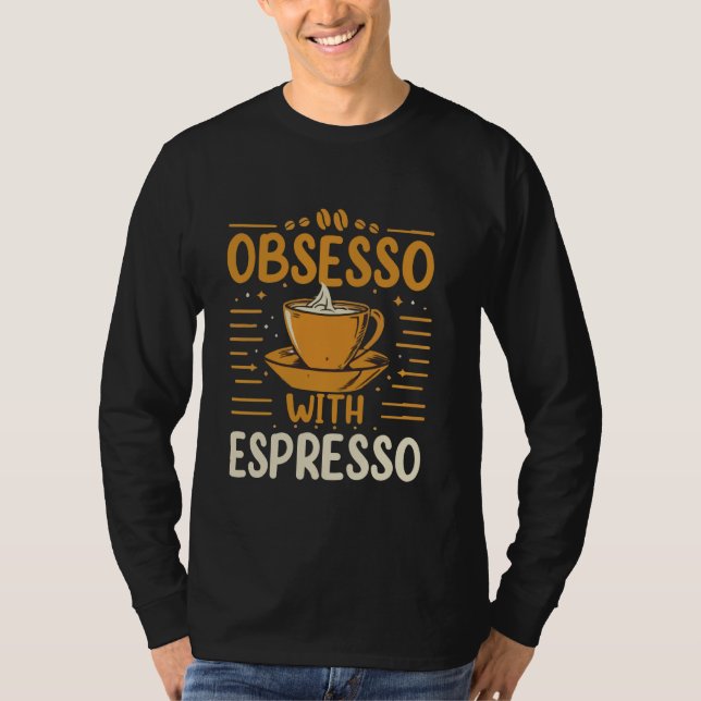 Caffeine Espresso Cafe T Shirt (Framsida)