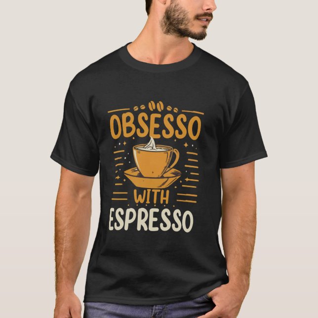 Caffeine Espresso Cafe T Shirt (Framsida)