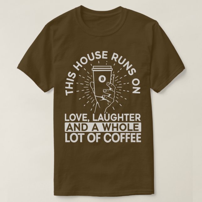 Caffeine Espresso Latte Barista Coffee T Shirt (Design framsida)