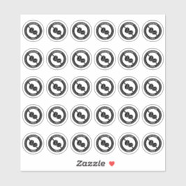 Caffeine Free Wedding Place Card Mini Food Allergy Klistermärken